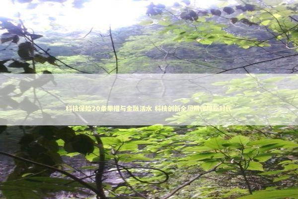 科技保险20条举措与金融活水 科技创新全周期保障新时代