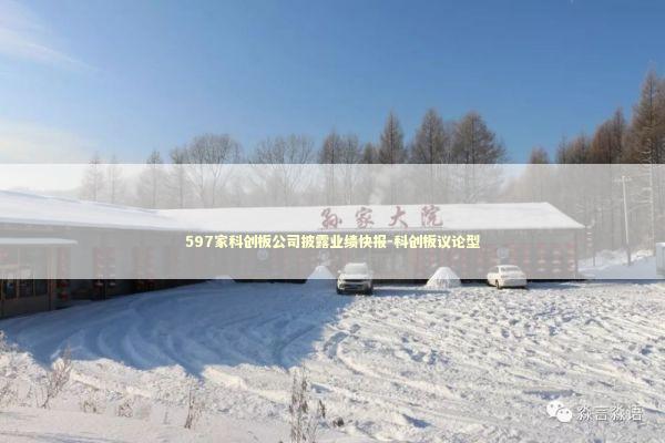 597家科创板公司披露业绩快报-科创板议论型