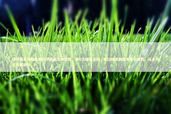 伊朗最高领袖哈梅内伊遇袭详情披露，曾6次被捕入狱，挺过暗杀制裁等多次危机，从未停止与美战斗_5 新闻