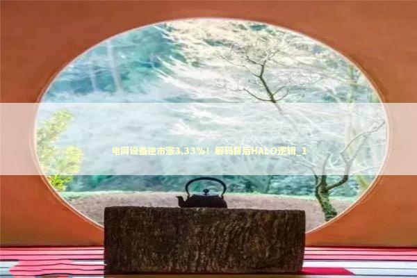 电网设备逆市涨3.33%！解码背后HALO逻辑_1 新闻