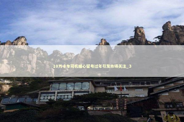 10万卡车司机暖心留粤过年引发市场关注_3 新闻