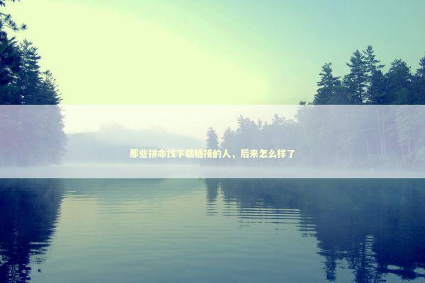 那些拼命找下载链接的人，后来怎么样了